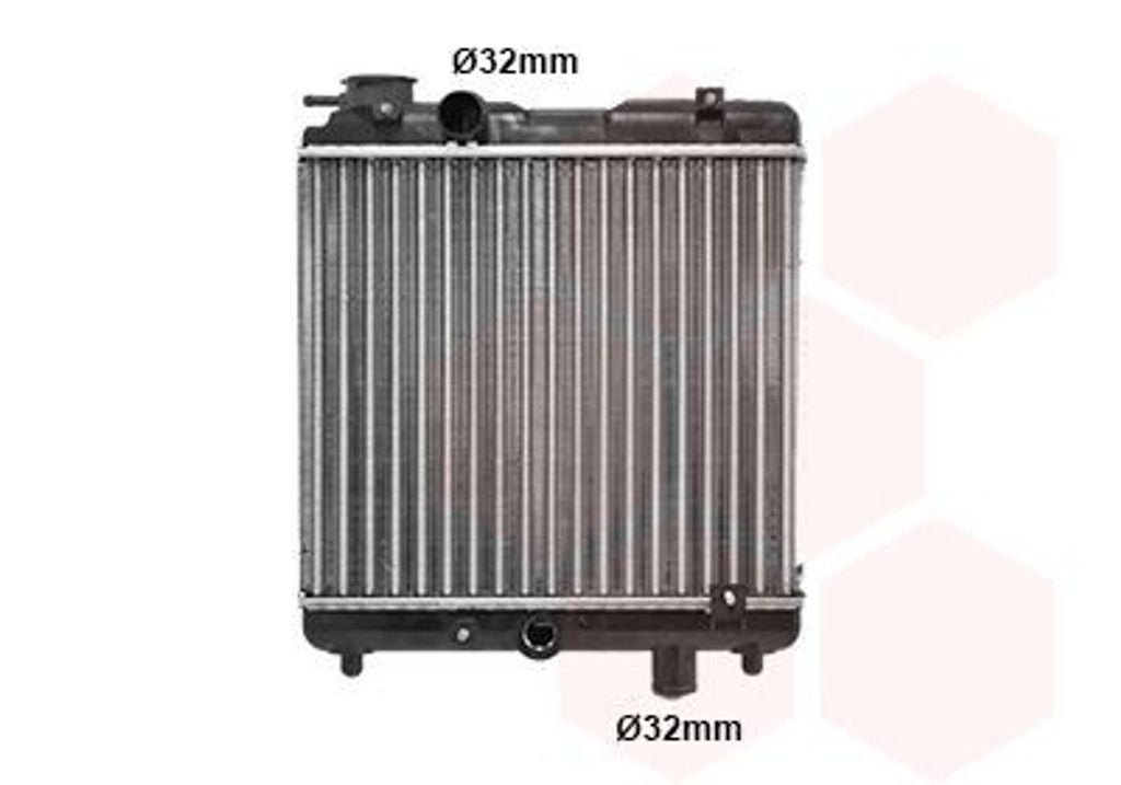 VAN WEZEL 49002011 Kühler Wasserkühler Motorkühler für FIAT Panda Schrägheck (141) für SEAT MARBELLA (28)