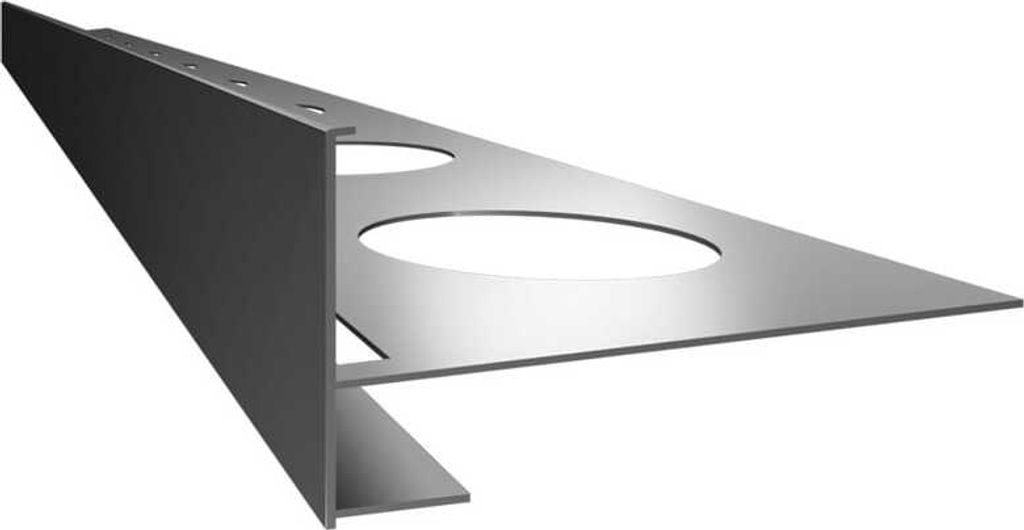 Renoplast Aluminium Treppenstufen-Profil SC1 Keramikboden, Profil 200cm 12mm, Alu