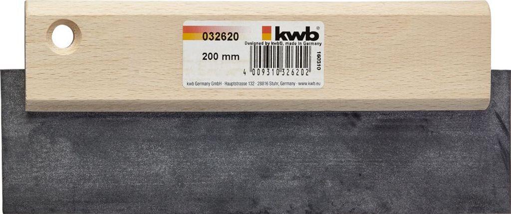 kwb 032620 Grout rubber trowel (L x W) 200 mm x 55 mm