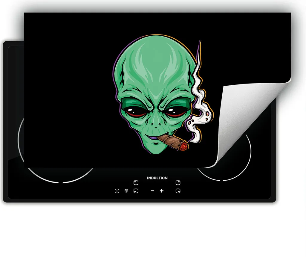 Proteggi Stufa DarHaus 90x52 cm: Tappetino Nero Ufo Antiscivolo