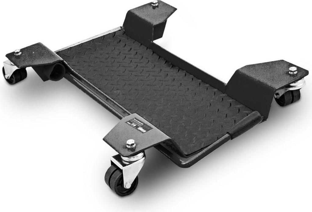 Bituxx Motorrad Rangierhilfe Rangierschiene Rangierplatte Parkhilfe Motorradständer für Zentralständer 60x42x9cm bis 250kg mit 360° Rollen und ...