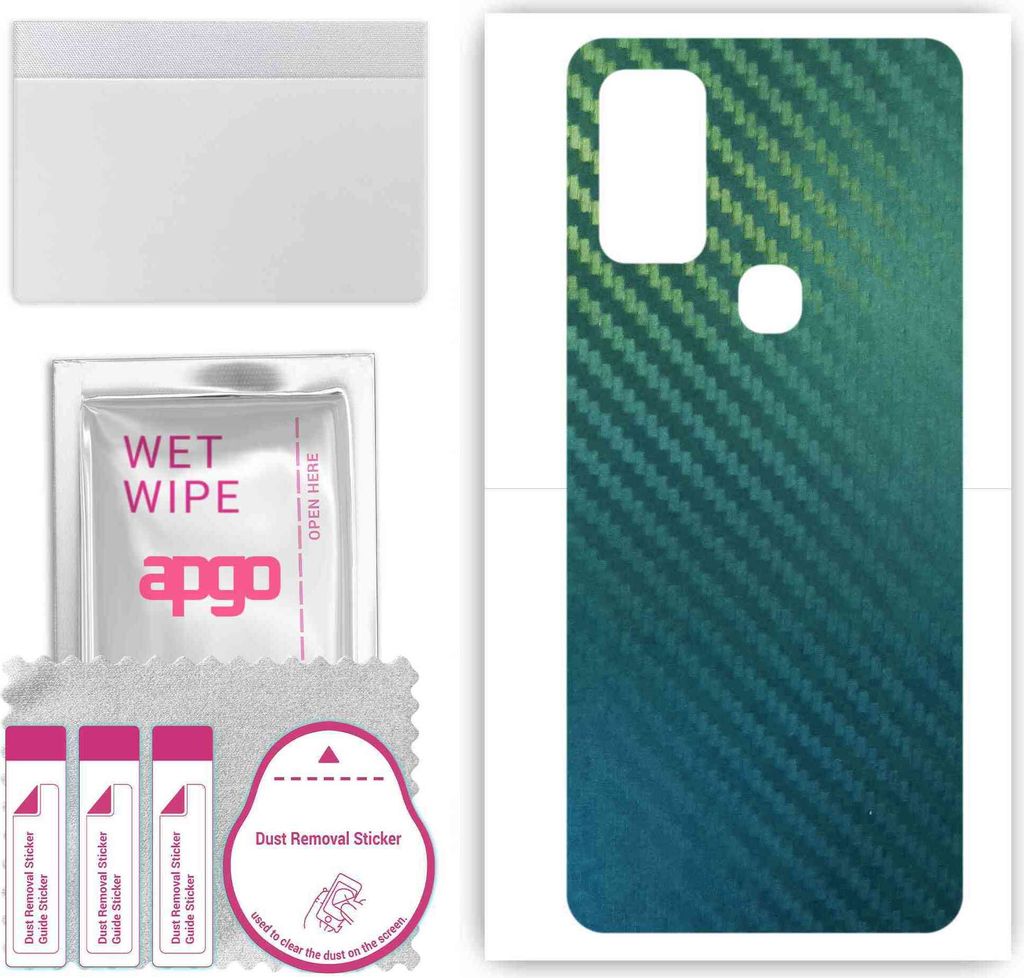 apgo Rückseite Schutzfolie, Skin, kompatibel mit Samsung Galaxy M31 Prime, Hinten Displayschutzfolie aus Vinylfolie, kratzfest, einfache Montage -...