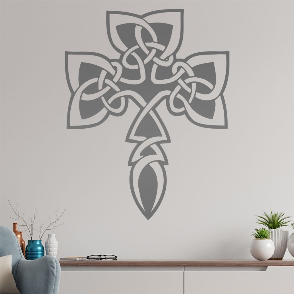 Keltenkreuz Wandtattoo in 6 Größen - Wandaufkleber Wall Sticker - Dekoration, Küche, Wohnzimmer, Schlafzimmer, Badezimmer