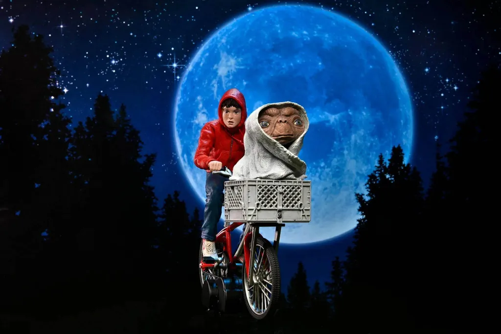 Figurine de Collection Elliott et E.T. sur le Vélo culte NECA 13cm