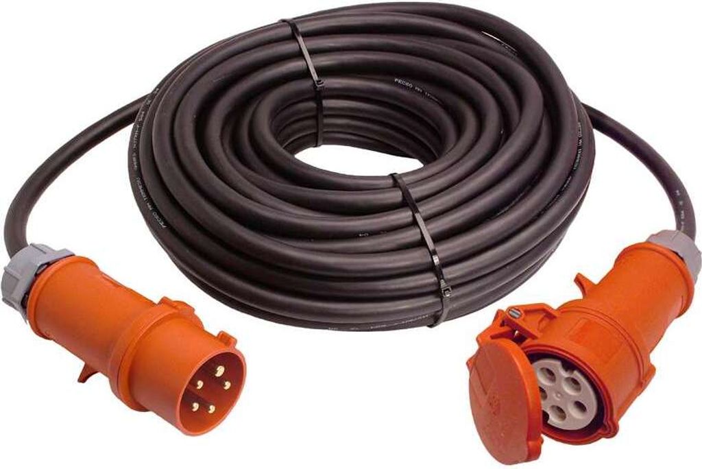 AS-Schwabe CEE-Verlängerung 25m, schwarz, 25m H07RN-F 5G6, 400V/32A/5polig