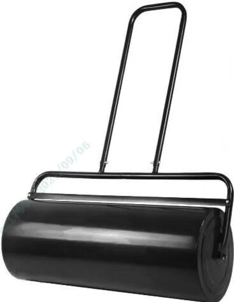 Rouleau pour niveler le gazon et terre de jardin, modèle 48L noir mat
