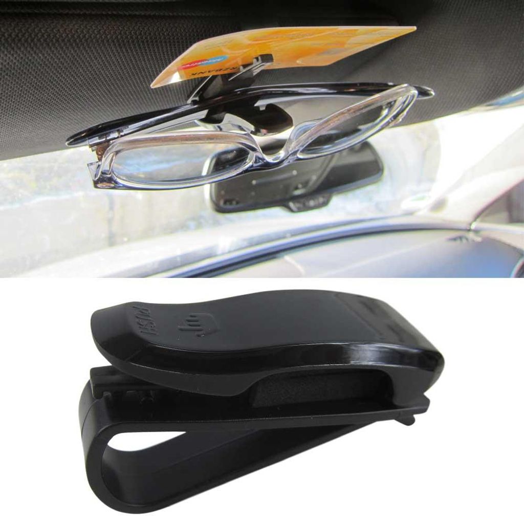 Premium Brille Sonnenbrille Clip Halter Klammer Karte für Sonnenblende Auto PKW – Produktansicht