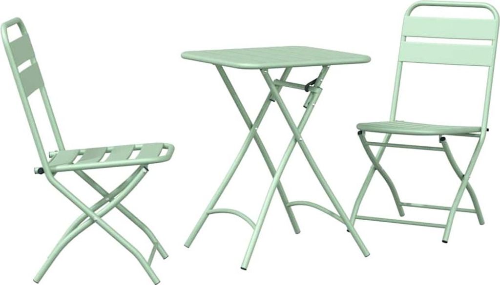 Bistrogarnitur 3 pcs Grün Stahl