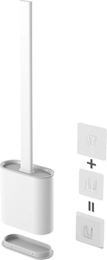 Silikon Toilettenbürste ,Klobürste aus Silikon zur Wandmontage ohne Bohren,WC Bürste mit Lüftungsschlitzen , Ideale Wahl für das Badezimmer 36...