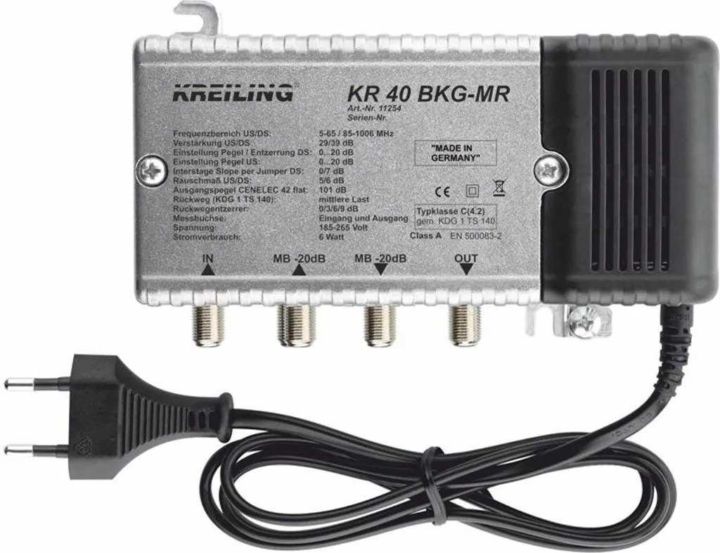 Amplificateur réseau câblé KR 40 BKG-MR pour Internet et TV par câble