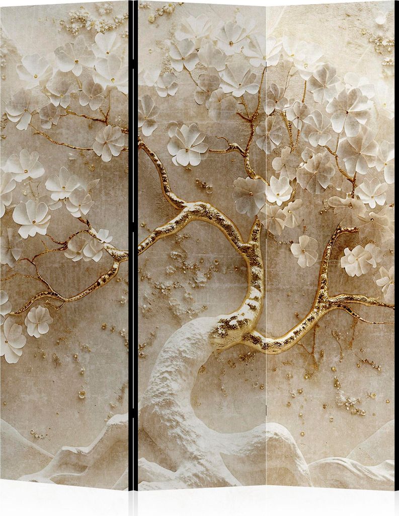 LUMASOUL Paravent einseitiger, Paravent Raumteiler Innen, Blumen Motiv, 135x172 cm