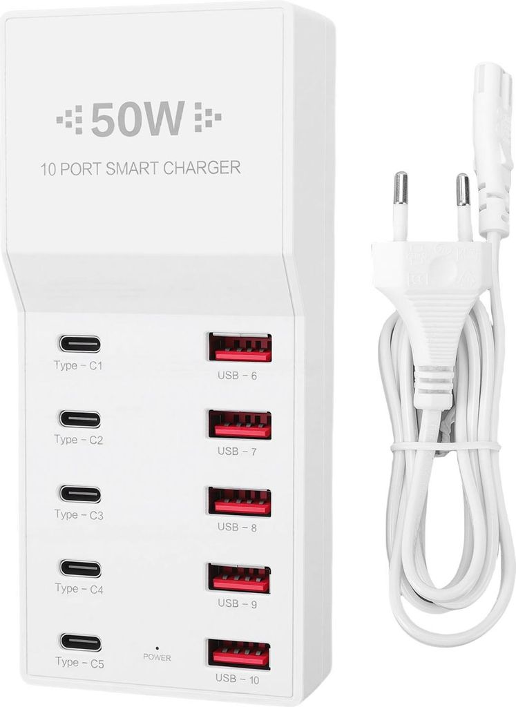 Nabíjačka USB-C, 50 W, nabíjací stojan pre viacero Obrázok produktu 