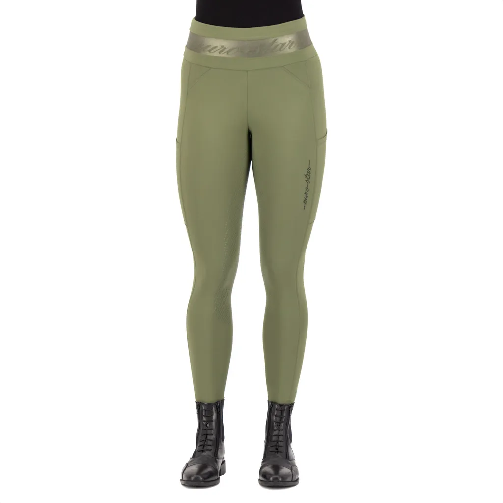 Gilet d'équitation FullGrip euro-star ESImpress Winter Olive Taille 40