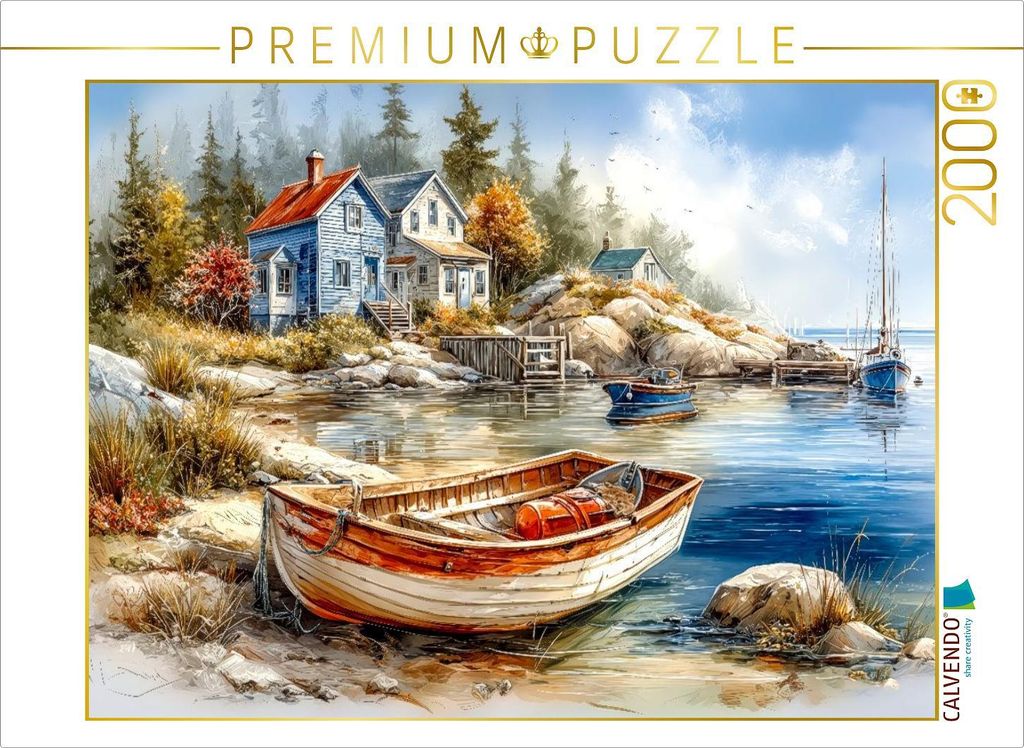 CALVENDO Puzzle Küstenszene in Nova Scotia | 2000 Teile Lege-Größe 90x67cm Foto-Puzzle für glückliche Stunden