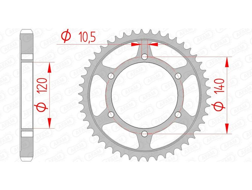AFAM Kettenrad Stahl Standard - 530