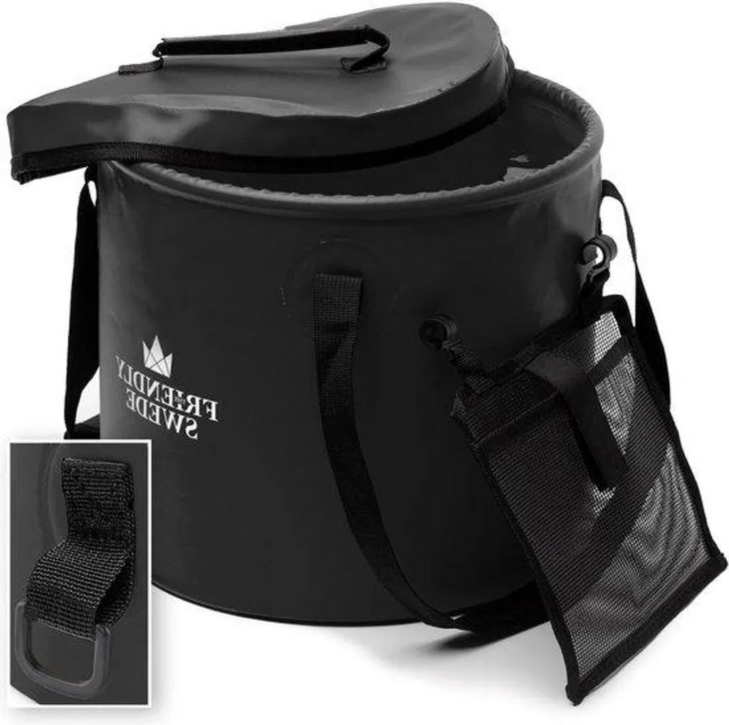 Seau de jardin pliable anti-encombrement avec couvercle et sac inclus