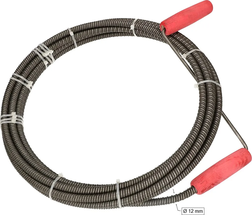 Spirale à ressort flexible 15m Ø12mm en acier zingué pour évacuations