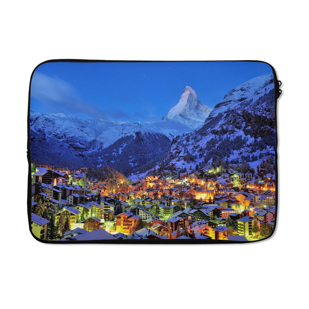 MuchoWow Laptop Hülle 14 ZollSonnenaufgang über dem Schweizer Matterhorn in Zermatt Laptoptasche - Laptoptasche - Stoßsicher - Schutzhaube