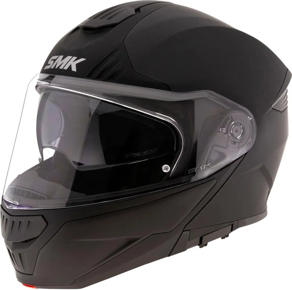 Casque SMK Gullwing 06 noir mat avec visière solaire interne taille L