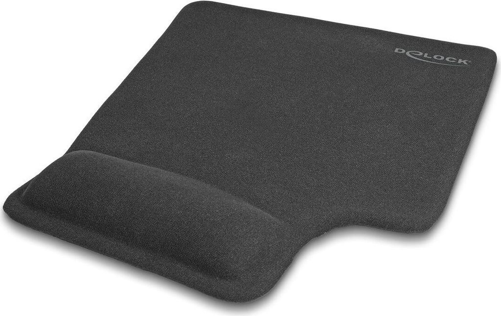 DELOCK  Ergonomisches Mauspad mit Gel  Linkshänder schwarz Produktbild 