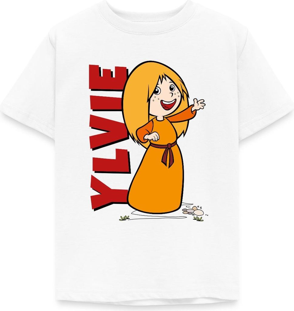 Spreadshirt Wickie Und Die Starken Männer Ylvie Kinder T-Shirt, 110/116 (5-6 Jahre), Weiß