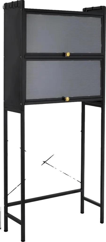 Armoire noire à étagères modulables et design indépendant gain de place