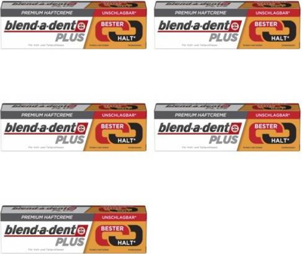 5 x Blend-a-dent Premium Crème adhésive Duo Force 40 g Image du produit 