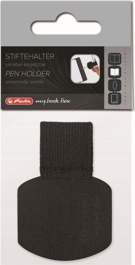Klebestück Stiftehalter my.book flex schwarz Packung mit 10 Stück