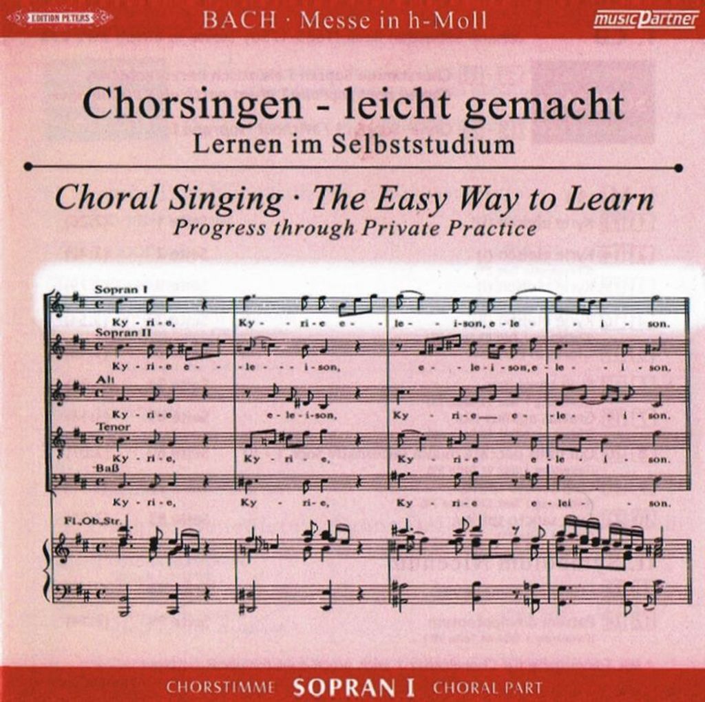 Messe h-moll, BWV 232, Chorstimme Sopran 1, 2 Audio-CDs