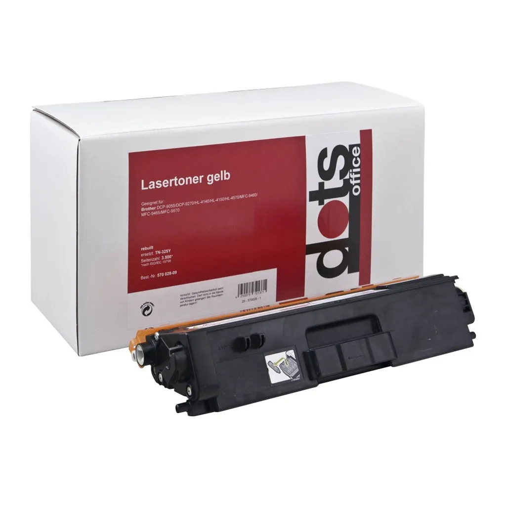 Toner Jaune TN-325Y Dots pour Travaux d'Impression Intensifs au Bureau