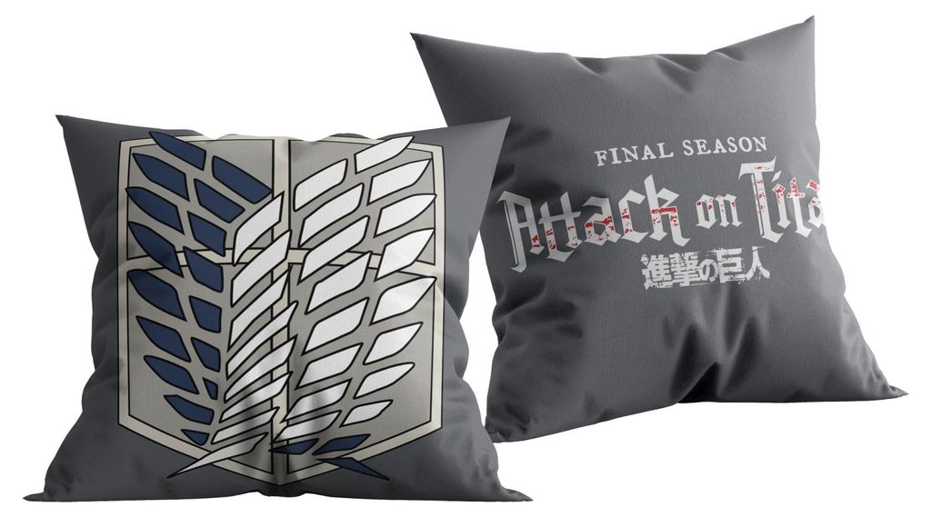 Halantex Attack On Titan Final Season Grau Kissen    One Produktbild 