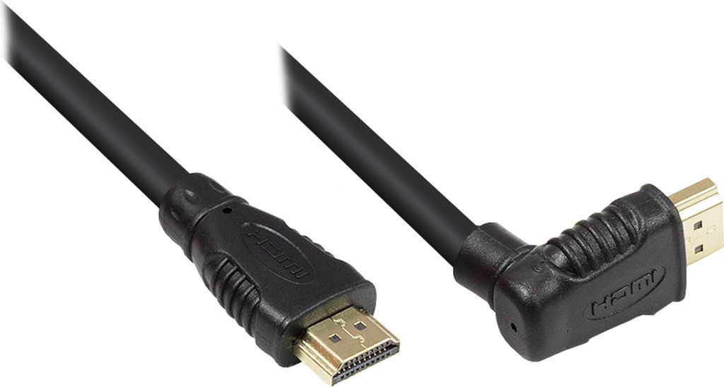 High-Speed-HDMI®-Kabel mit Ethernet, Winkelstecker oben, Produktbild 