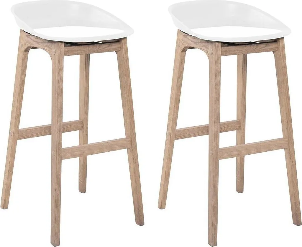 Tabouret de bar en bois massif RIVA 65 cm - Lot de 2 sièges de comptoir