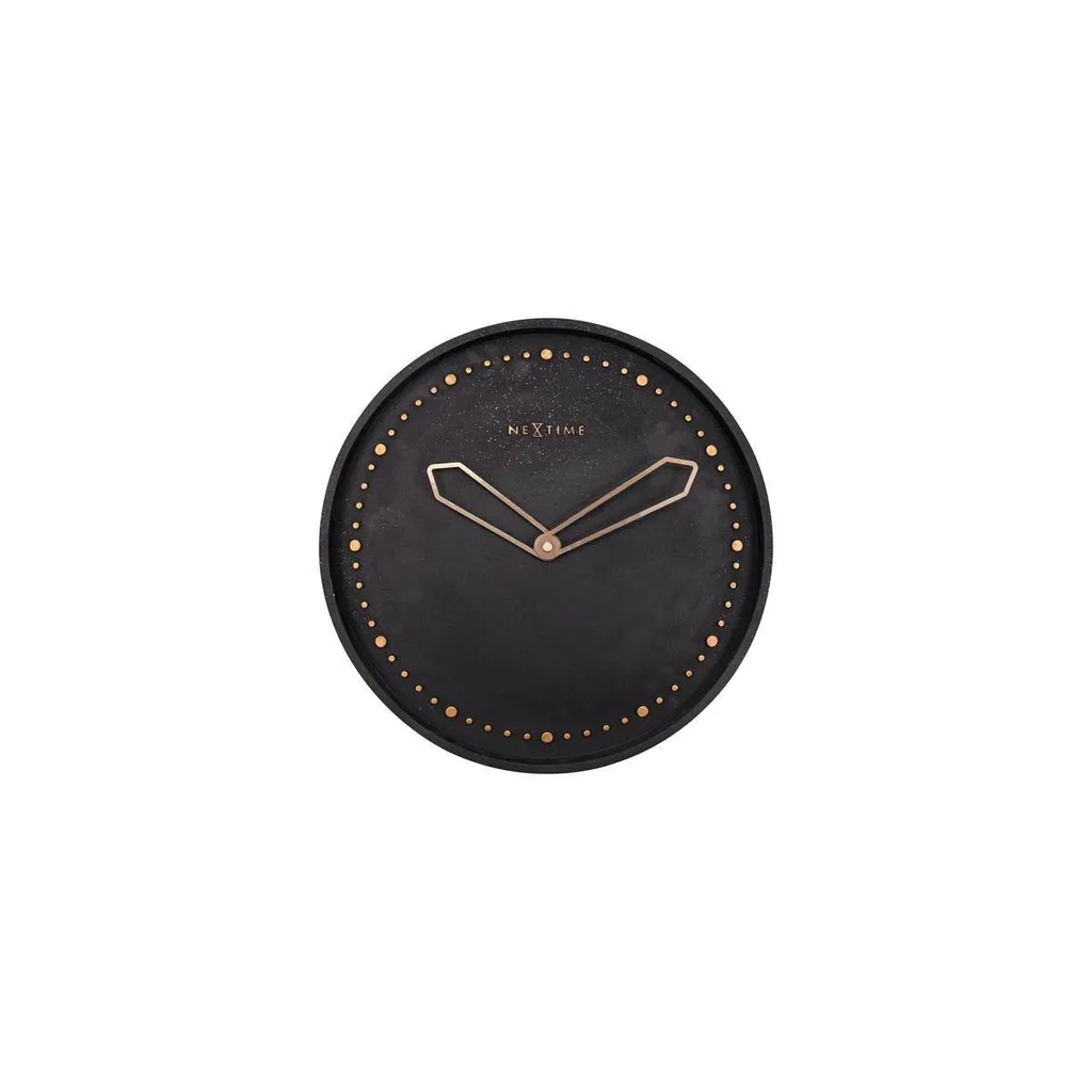 Grande Horloge Murale Ronde Noire 35cm Cross - Pendule Design NeXtime