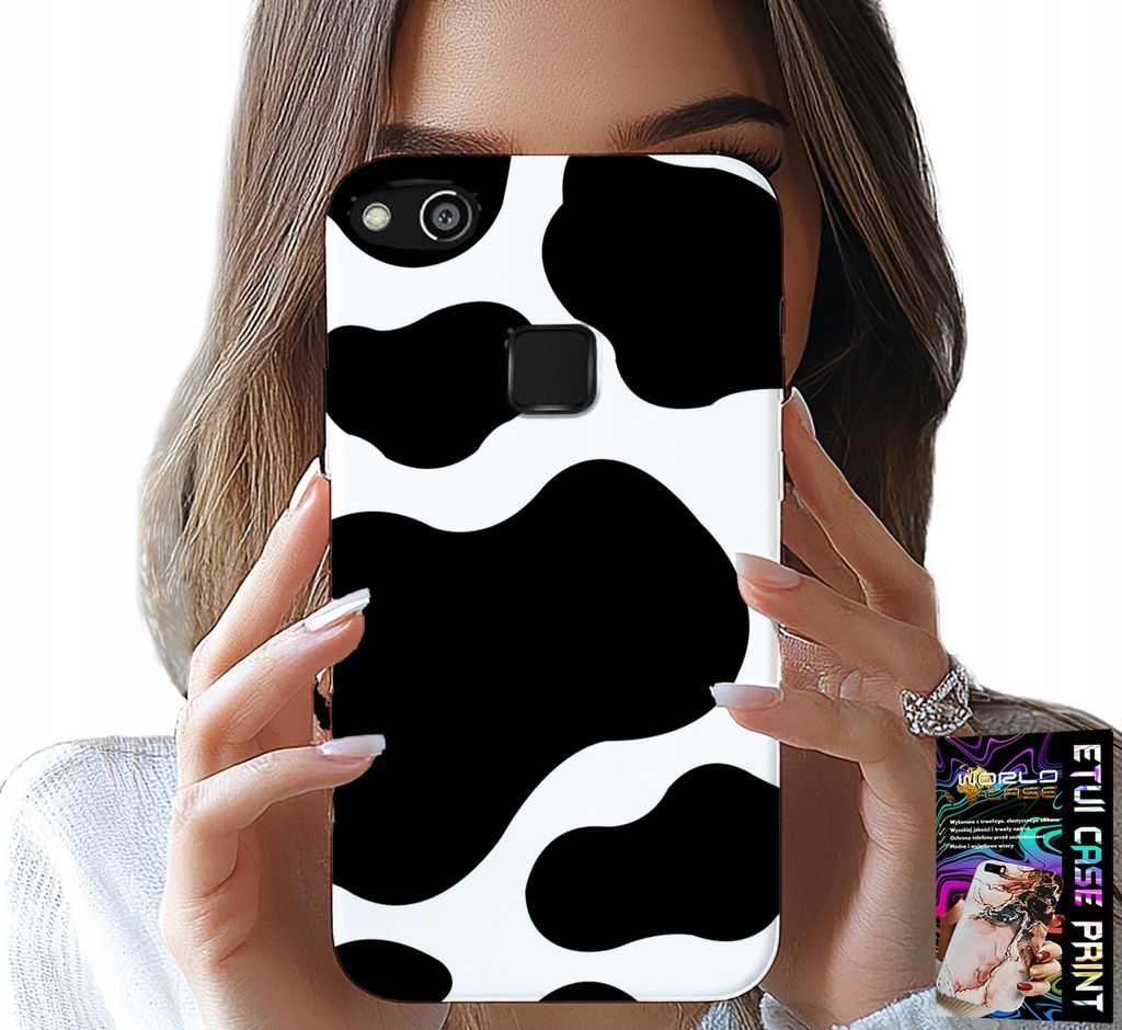 Etui Für Huawei P10 Lite - Schwarze Und Weisse Kuhflicken, Modische Designs