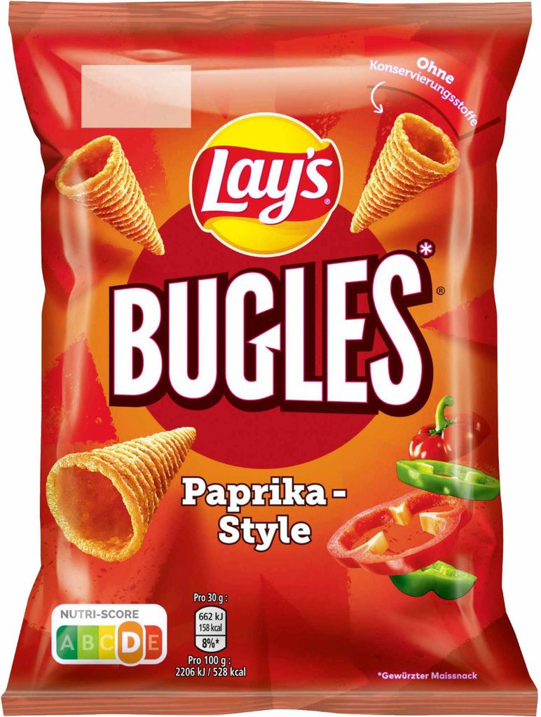 Lay’s Bugles Paprika-Style 3er Pack (3x75g Beutel) + usy Block