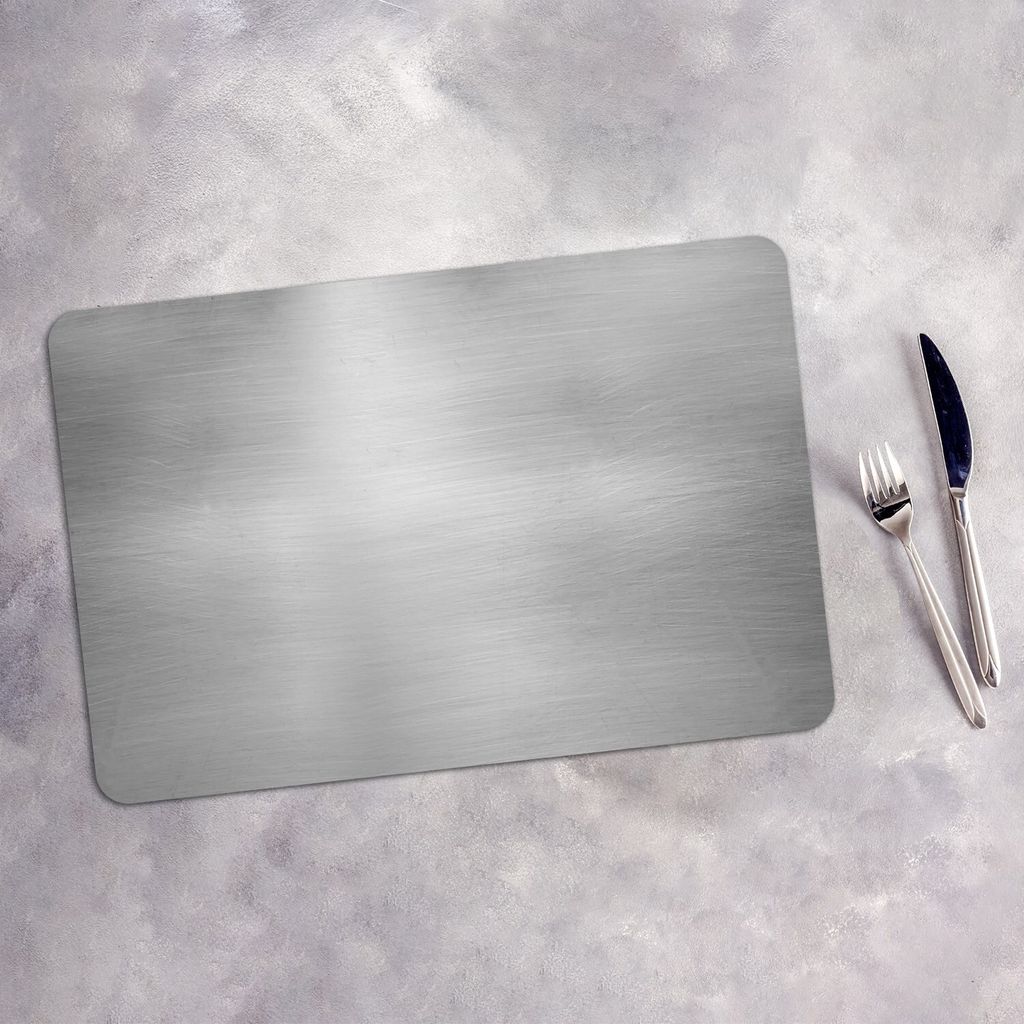 Tischset 6x45x30 cm Platzset Tischmatte Platzmatte Untersetzer - Metall Stahl Motive