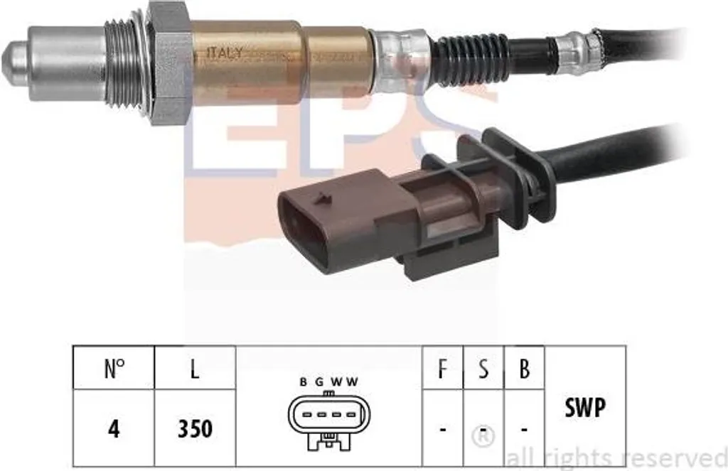 Sonde lambda OE 46348313 EPS 1 998 576 pour C4 et Compass