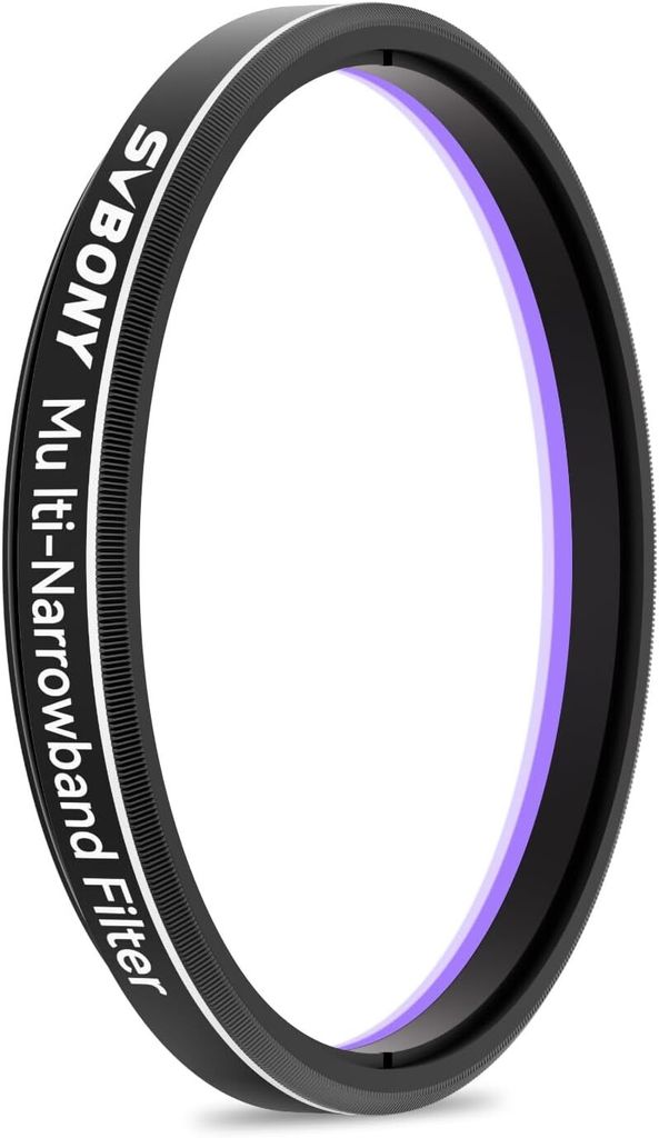 Svbony SV240 Multibandpass-Fotofilter, 2'' Teleskopfilter, NIR-Nahinfrarot-Lichtverschmutzungsfilter, Hohe Durchlässigkeit, für Nebula Galaxy Deep