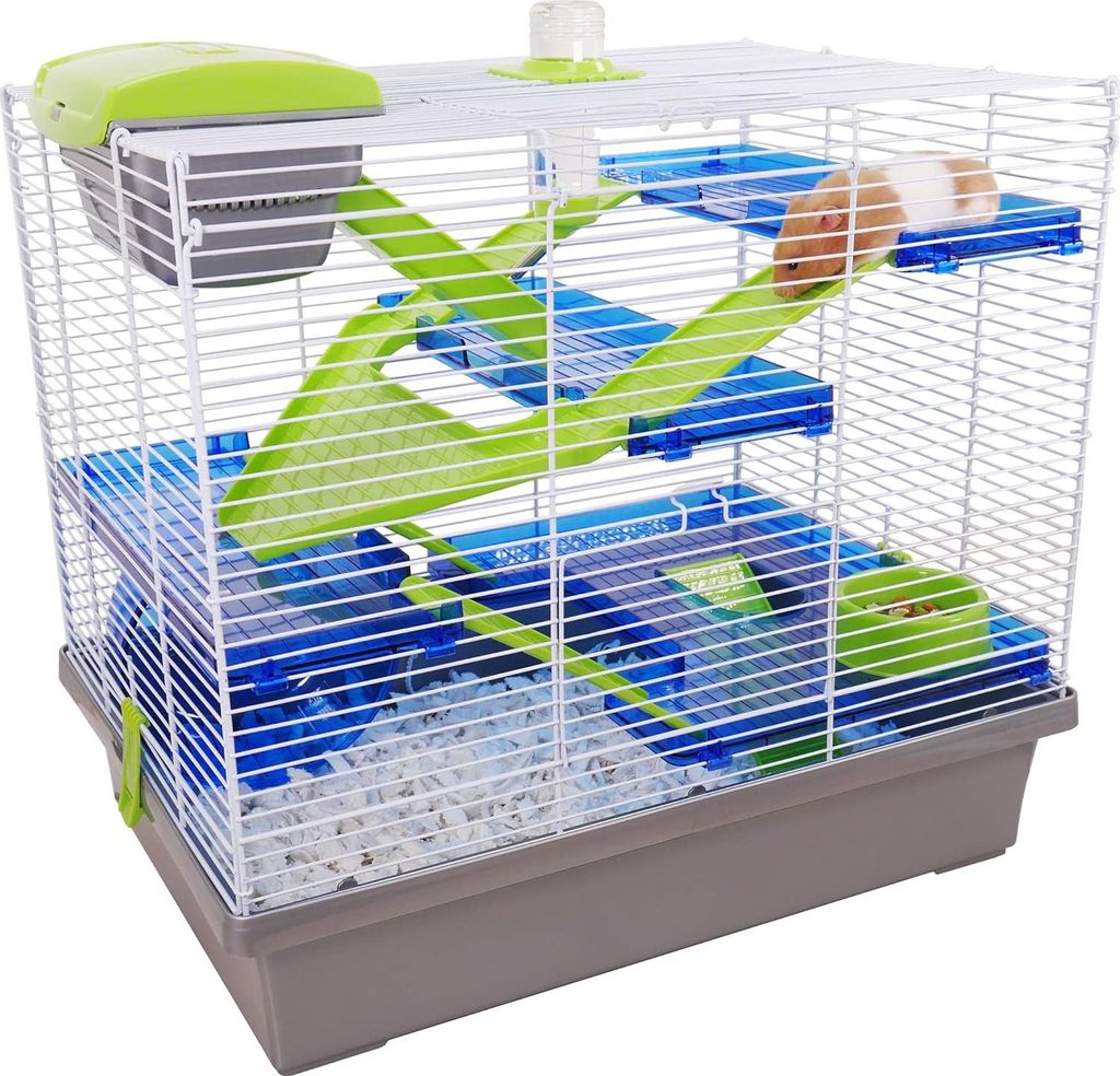 Hamsterkäfig mit Hamsterspielzeug - Rattenkäfig - Hamsterkäfig - Hamsterhaus - Nagergehege - Nagerkäfig