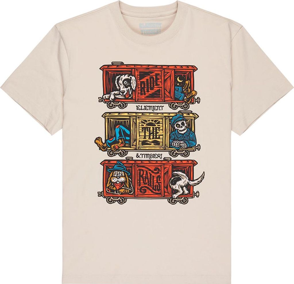 Element Timber Boxcar Kurzarm-t-shirt Beige M Mann Beige M