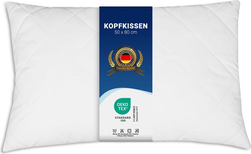 Kopfkissen, 50x80 cm, 500 g, weiß Produktbild 
