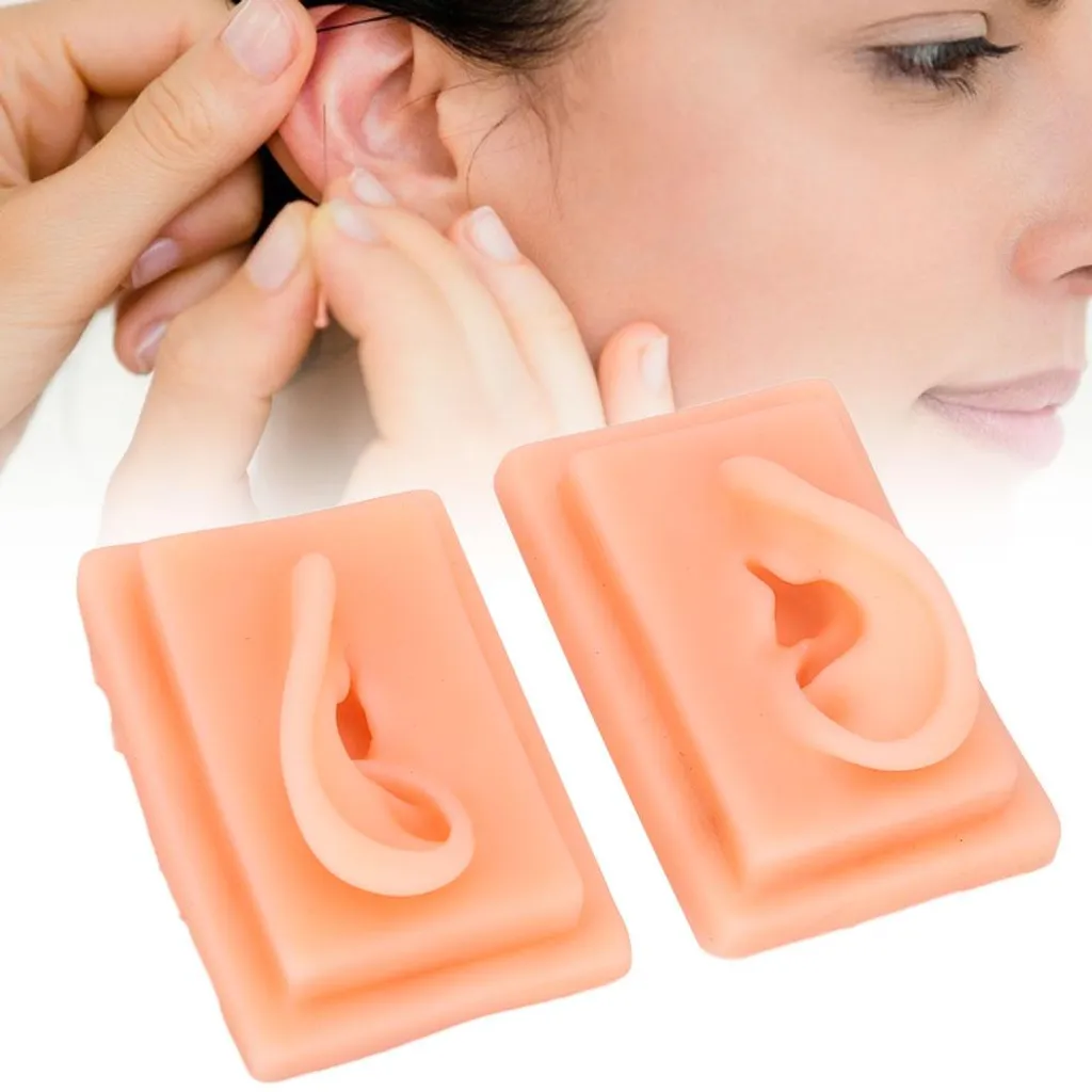 Oreille d'apprentissage en silicone pour exercices d'acupuncture 1:1