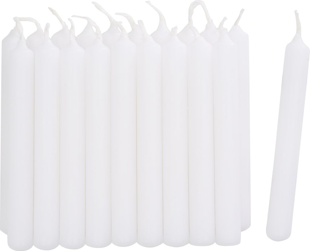 Baumkerzen "Basic", Ø 1,3 x 10,5 cm, 20 Stück Weiß Produktbild 