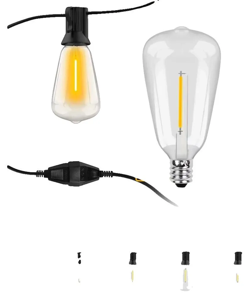 Guirlande de jardin étanche 15 mètres pour éclairage extérieur LED