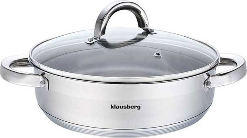 Klausberg Edelstahltopf mit einem Durchmesser von 24 cm und einem Fassungsvermögen von 3,5 l