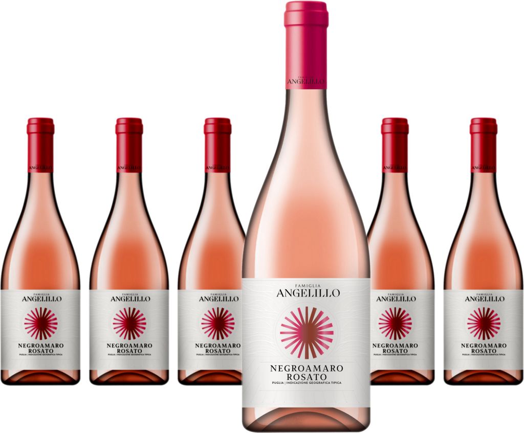6 x Famiglia Angelillo Negroamaro Rosato Puglia IGT Produktbild 