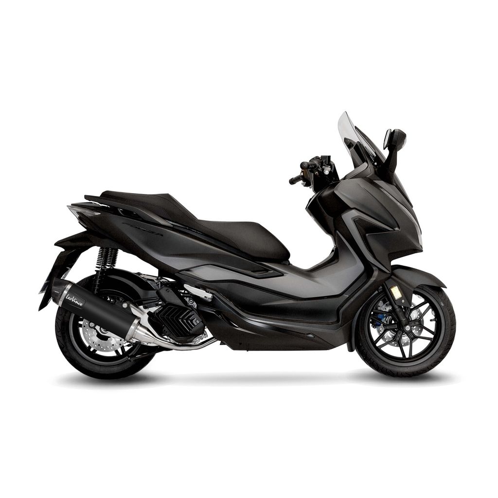 Auspuffanlage LeoVince Komplettanlage NERO Edelstahl schwarz, Carbon Kappe für Honda Forza 125