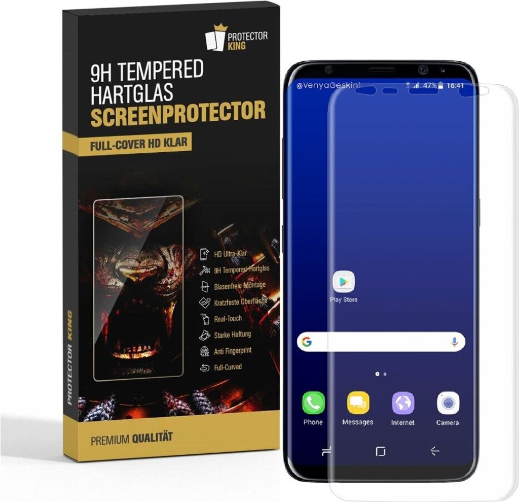 4x 9H Hartglas für Samsung Galaxy S8 FULL CURVED Schutzglas Panzerfolie Displayschutz KLAR Panzerglas Schutzfolie ECHTES TEMPERED Displayglas