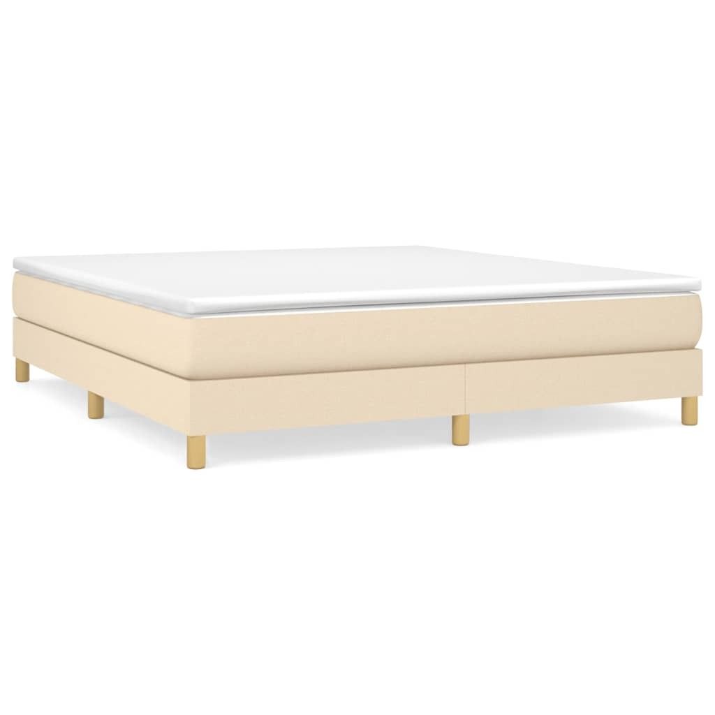 Boxspringbettgestell Creme 180x200 cm Stoff